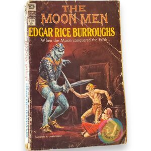 Edgar Rice Burroughs The Moon Men Ace G-748 Sci-Fi Paperback 1960s Reader Copy